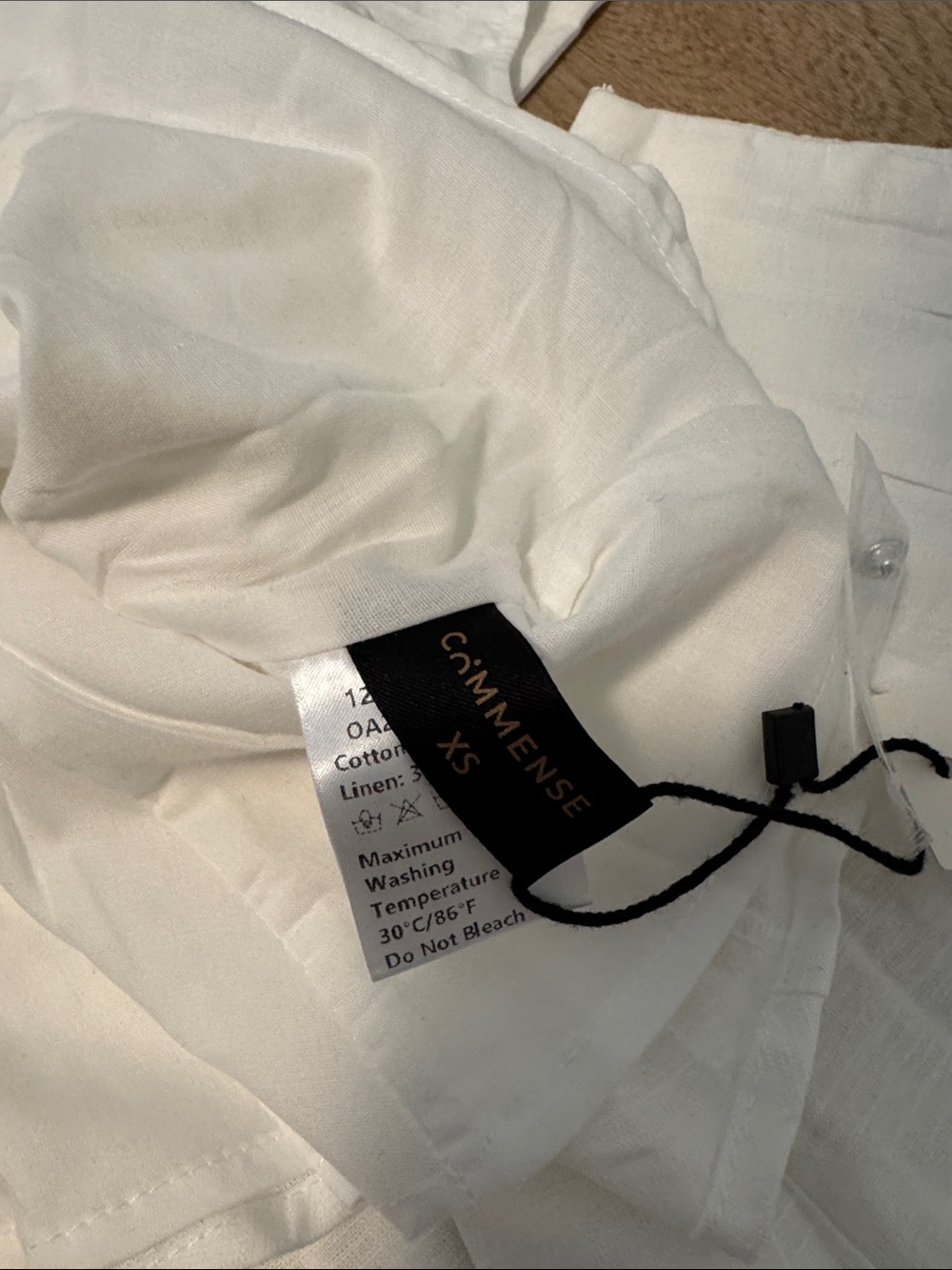 Commense White Linen-Blend Button Tank & High-Waist Shorts Set - Picture 4 of 8
